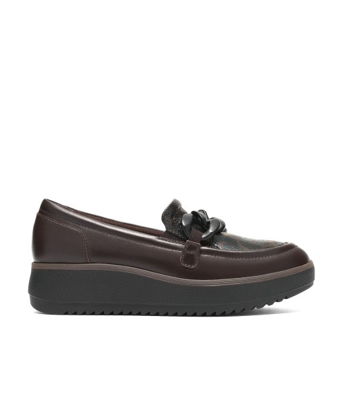 Clarks - Zylah May Dark Brown Interest Leather Clarks - Zylah May Dark Brown Interest Leather