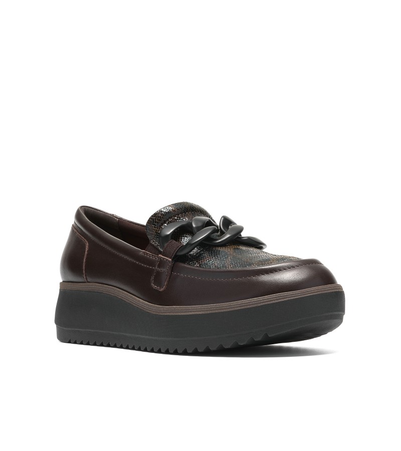 Clarks - Zylah May Dark Brown Interest Leather