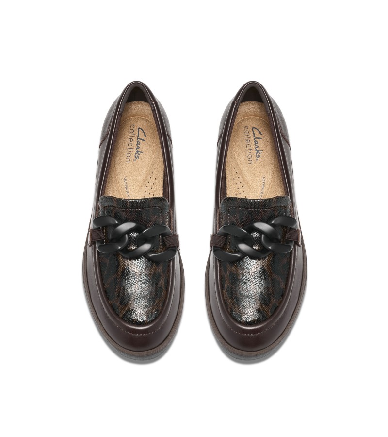 Clarks - Zylah May Dark Brown Interest Leather
