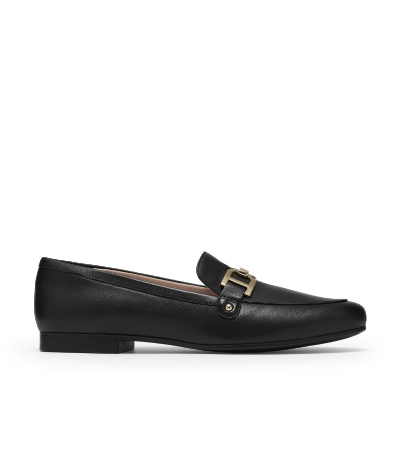 Clarks - Tamna Trim Black Leather Clarks - Tamna Trim Black Leather