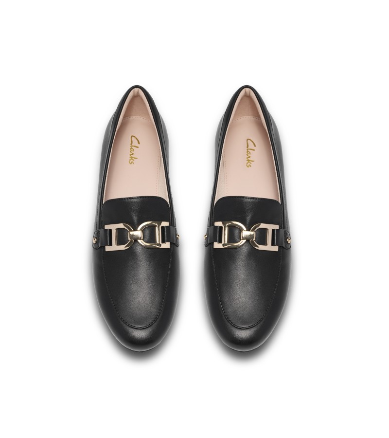 Clarks - Tamna Trim Black Leather Clarks - Tamna Trim Black Leather