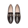 Clarks - Tamna Trim Brown Croc Leather Clarks - Tamna Trim Brown Croc Leather