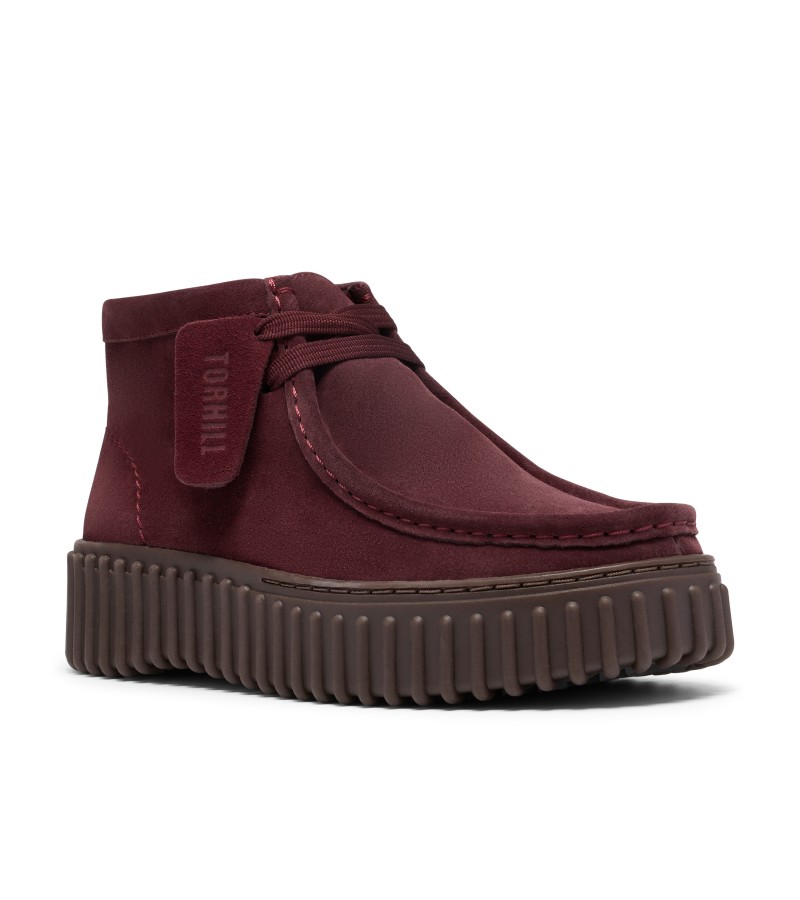 Clarks - Torhill Moss Burgundy Suede