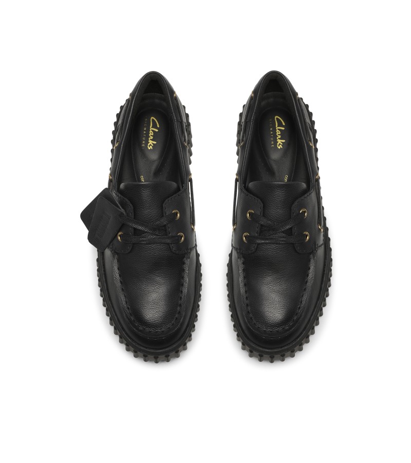 Clarks - Torhill Boat Black Leather Clarks - Torhill Boat Black Leather
