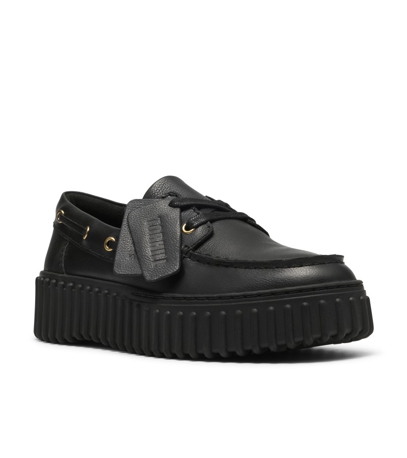 Clarks - Torhill Boat Black Leather Clarks - Torhill Boat Black Leather