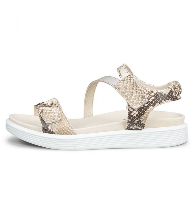 Ecco - Soft Sandal 238803-61651 Python/Pure Metallic Leather