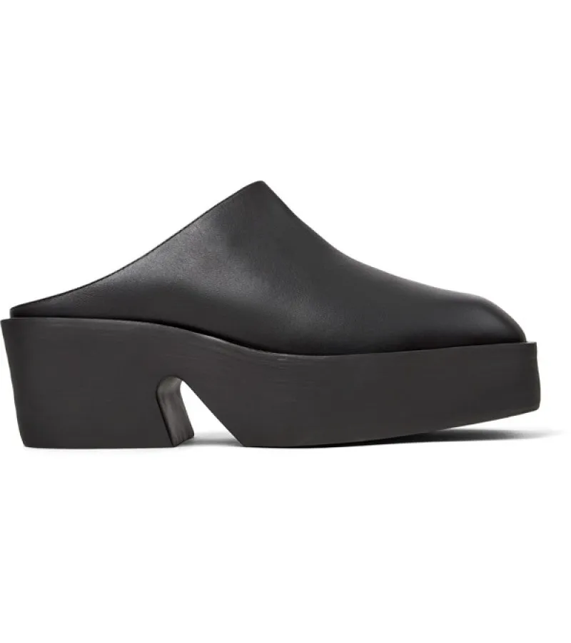 Sabots Femme Camper Billie - Plateforme Légère, Talon Sculptural, Couleur Noir