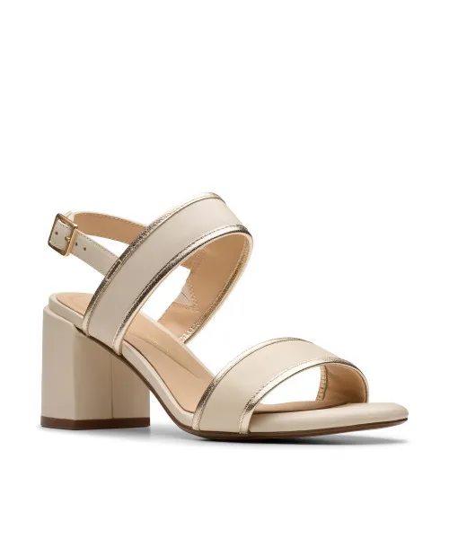 Clarks - Ezoria Sling Cream Multi Leather